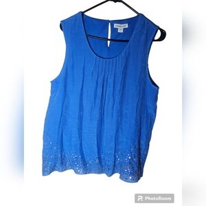 Coldwater Creek women's blue sleeveless top size L/14